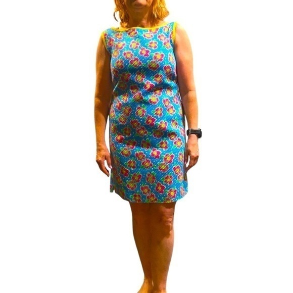 Vintage Lilly Pulitzer for Bergdorf Goodman Hawaiian shift dress, lined, EUC - Picture 1 of 10